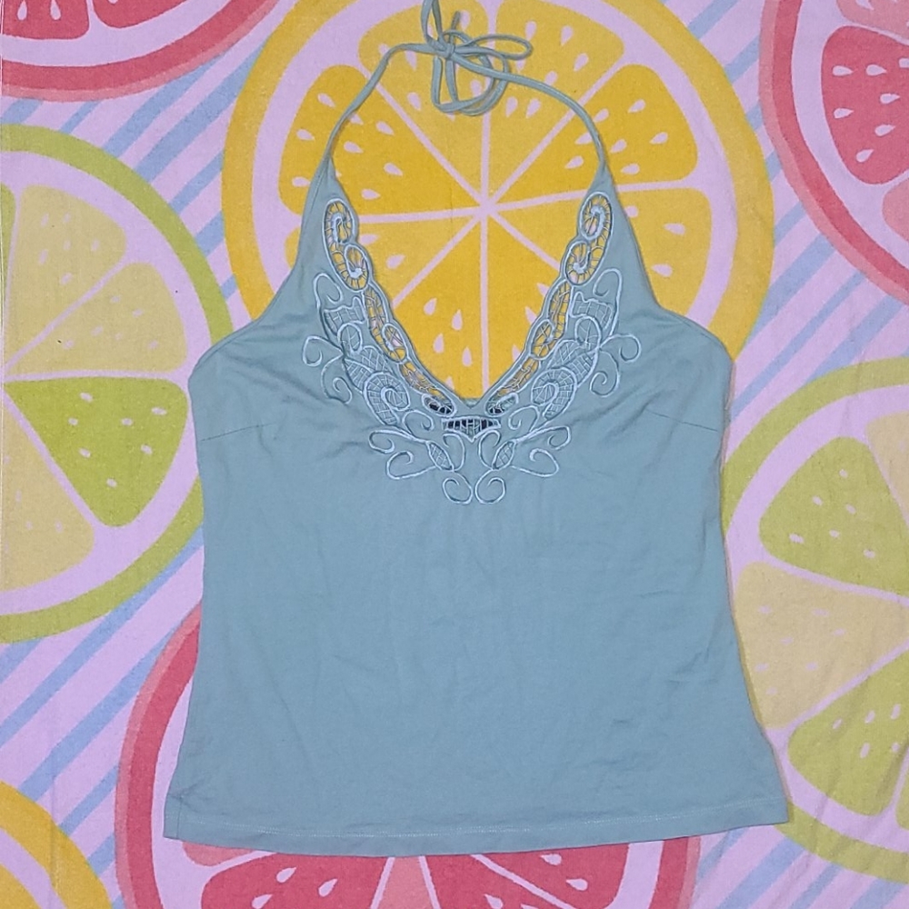 New York & Company 100% Cotton Halter Top